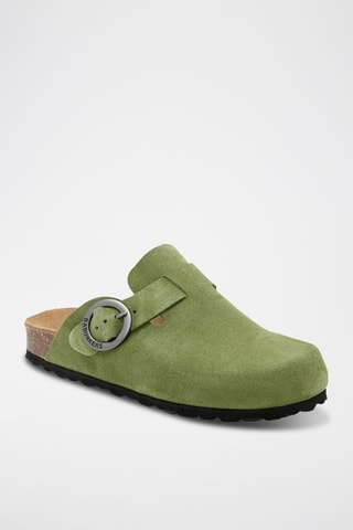 Sabot in pelle scamosciata - Verde