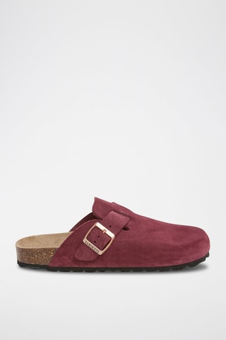 Sabot in pelle scamosciata - Bordeaux
