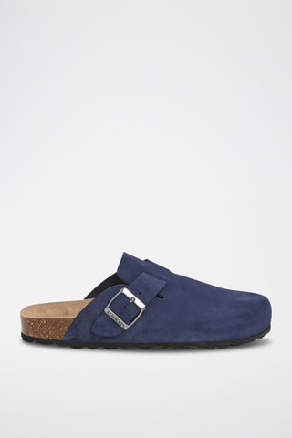 Sabot in pelle scamosciata - Navy