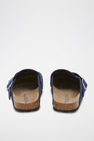 Sabot in pelle scamosciata - Navy