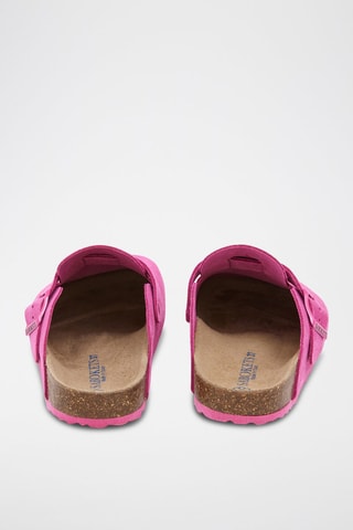 Sabot in pelle scamosciata - Fucsia