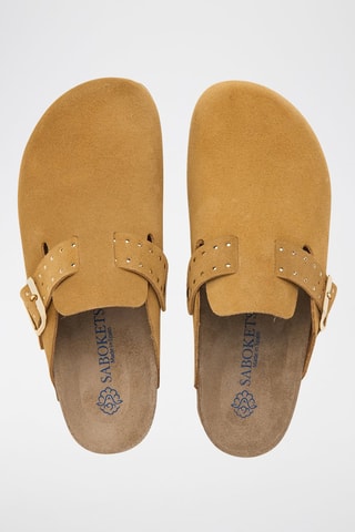 Sabot in pelle scamosciata - Marrone