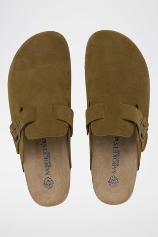 Sabot in pelle - Kaki