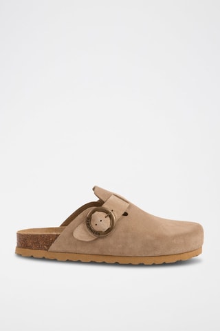 Sabot in pelle scamosciata Rosso - Marrone chiaro