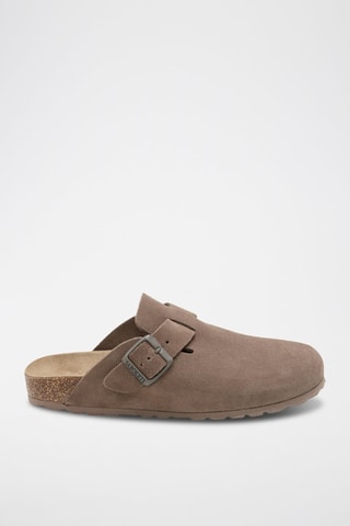Sabot in pelle - Marrone