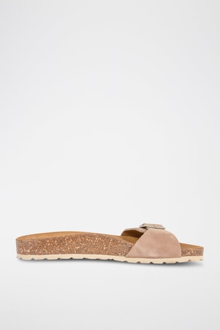 Ciabatte in pelle scamosciata Kloe - Marrone