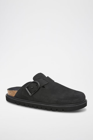 Sabot in pelle scamosciata - Nero