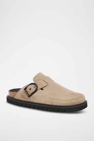 Sabot in pelle scamosciata - Marrone