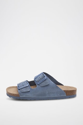 Ciabatte in pelle - Blu