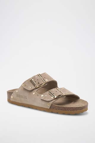 Ciabatte in pelle scamosciata - Beige