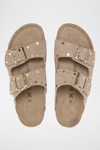 Ciabatte in pelle scamosciata - Beige