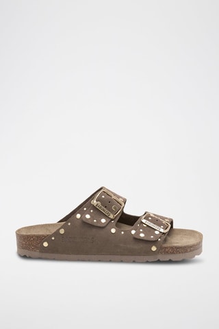 Ciabatte in pelle scamosciata - Marrone