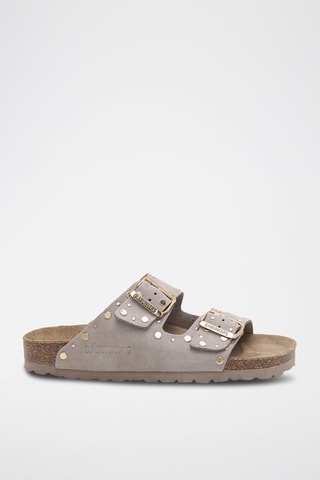 Ciabatte in pelle scamosciata - Marrone