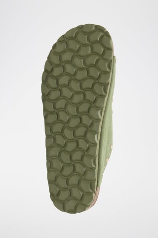 Ciabatte in pelle scamosciata - Verde