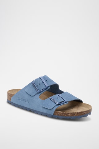 Ciabatte in pelle - Blu