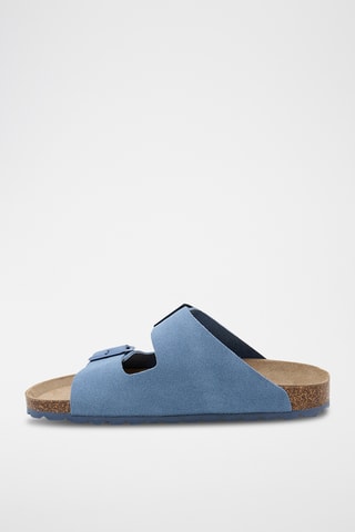 Ciabatte in pelle - Blu