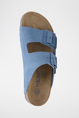 Ciabatte in pelle - Blu