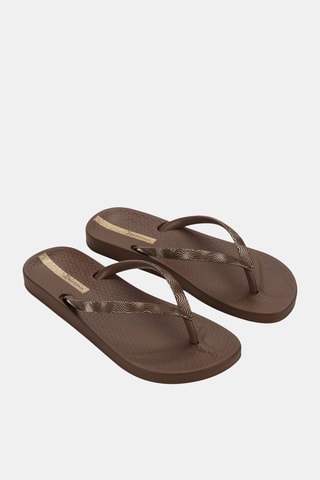 Chanclas Ipanema Mesh IX -  Marrón y dorado