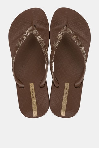 Chanclas Ipanema Mesh IX -  Marrón y dorado