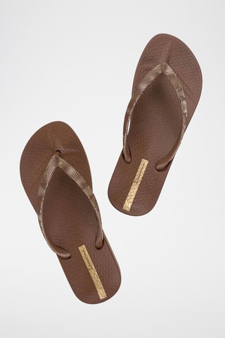 Chanclas Ipanema Mesh IX -  Marrón y dorado