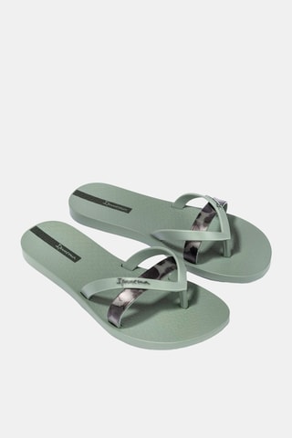 Chanclas Ipanema Kirei Chic -  Verde y gris oscuro