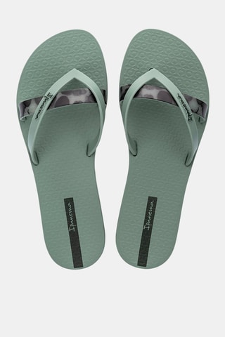 Chanclas Ipanema Kirei Chic -  Verde y gris oscuro