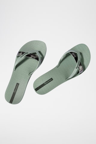 Chanclas Ipanema Kirei Chic -  Verde y gris oscuro