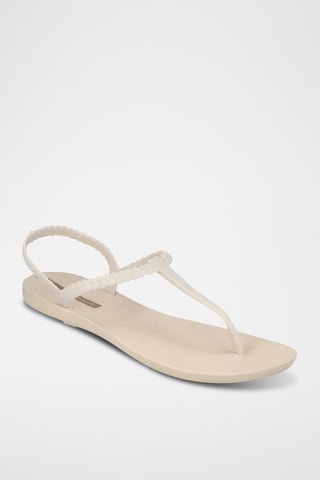 Sandalias Ipanema Class Basic -  Blanco y beige