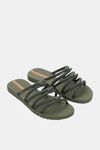 Sandalias Ipanema Diversa Slide II -  Verde oscuro y naranja