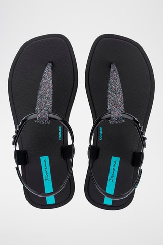Sandalias Ipanema Class Blown Up -  Negro y turquesa