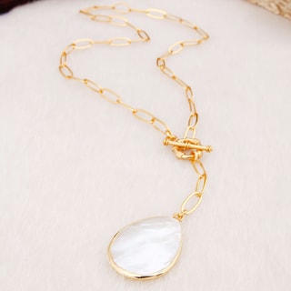 Collana - Ottone placcato oro e madreperla