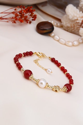 Bracciale - Corallo e perle coltivate