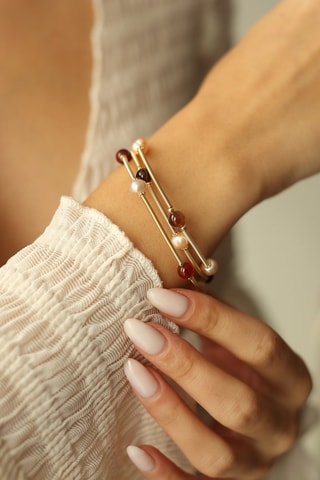 Bracciale bangle - Perle coltivate