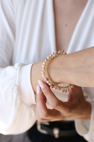 Bracciale bangle - Perle coltivate