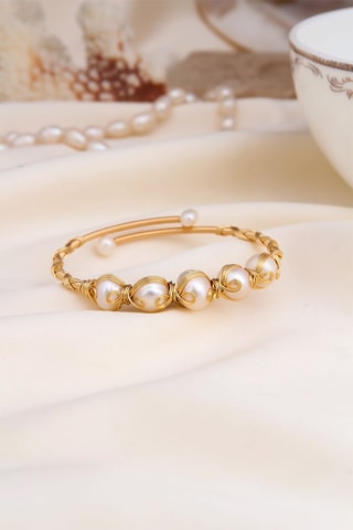 Bracciale bangle - Perle coltivate