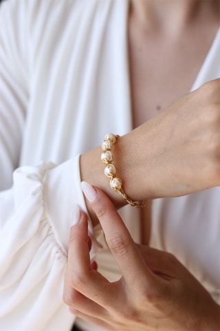 Bracciale bangle - Perle coltivate
