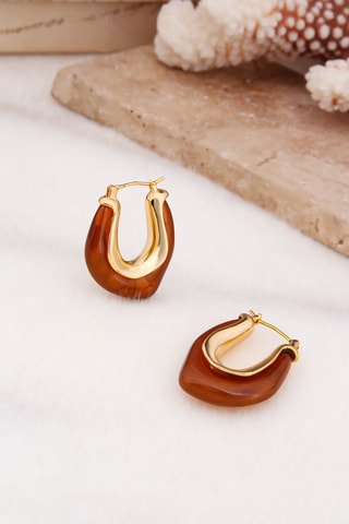 Orecchini a cerchio - Agate