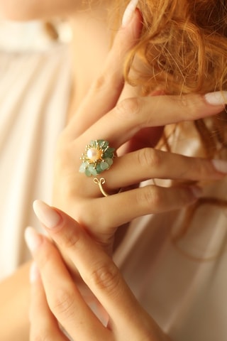 Anello - Perla coltivata e zirconi