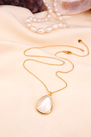 Collana - Placcato oro giallo e madreperla