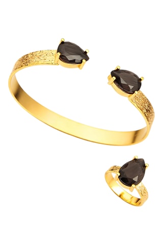 Parure - Placcato oro giallo e zirconi