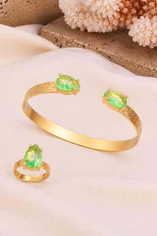 Parure - Placcato oro giallo e zirconi