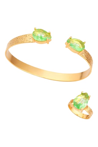 Parure - Placcato oro giallo e zirconi