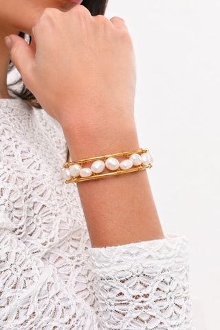 Bracciale bangle - Perle coltivate