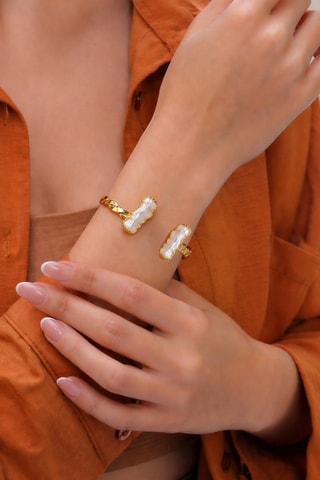 Bracciale bangle - Perle coltivate