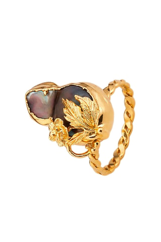 Anello - Placcato oro giallo e perle coltivate