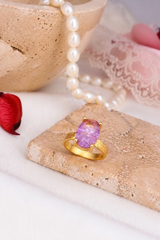 Anello - Placcato oro giallo e zircone