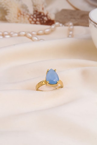 Anello - Placcato oro giallo e zircone