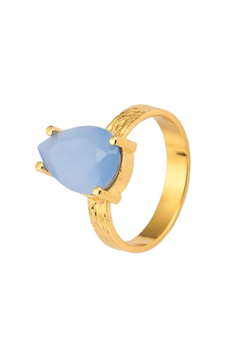 Anello - Placcato oro giallo e zircone