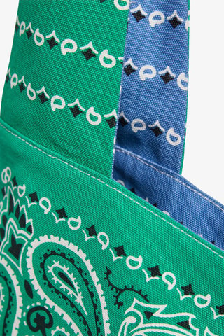 Mala shopper de praia reversível - Azul-celeste e verde-claro - Etam