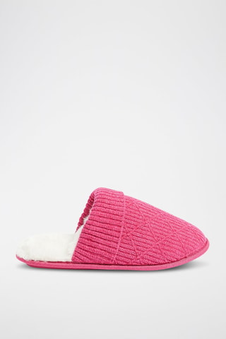 Pantoufles fourrées Nora - Fuchsia - Etam